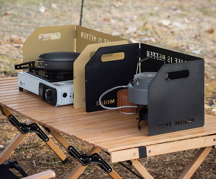 户外露营卡式炉挡风板加厚折叠炉具板炉头灶具罩野营装备 户外露营卡式炉挡风板加厚折叠炉具板炉头灶具罩野营装备