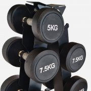 包胶圆头哑铃男士家用商用电镀哑铃套装